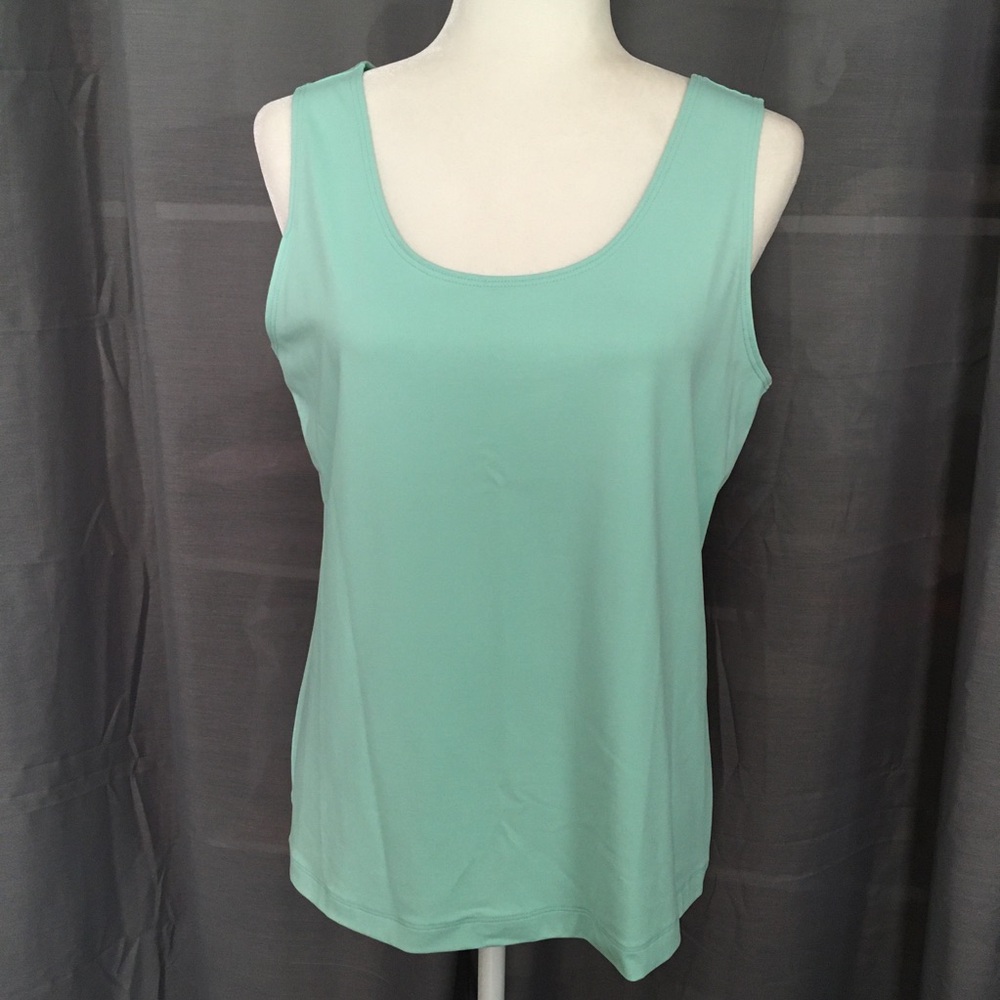NWT Chico’s Microfiber Contemporary Basic Tank Top LARGE (Chico's 2) Iced Mint